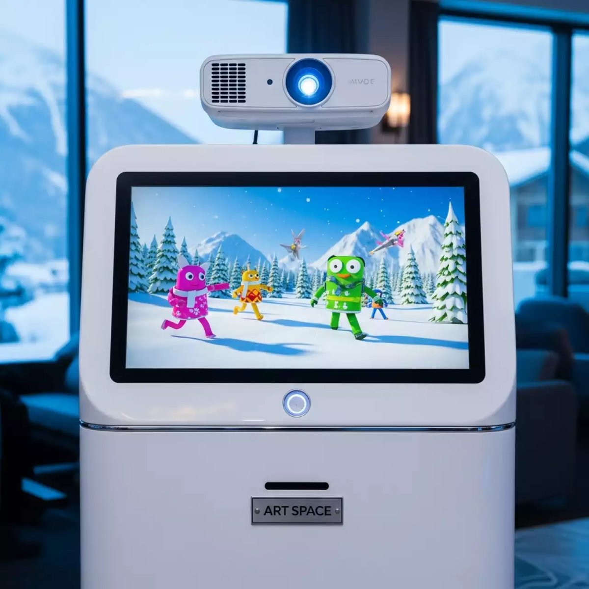 Аренда Интерактивный комплекс Olodim Ожившие рисунки с мобильной тумбой Компакт в Green Flow Hotel — ART SPACE