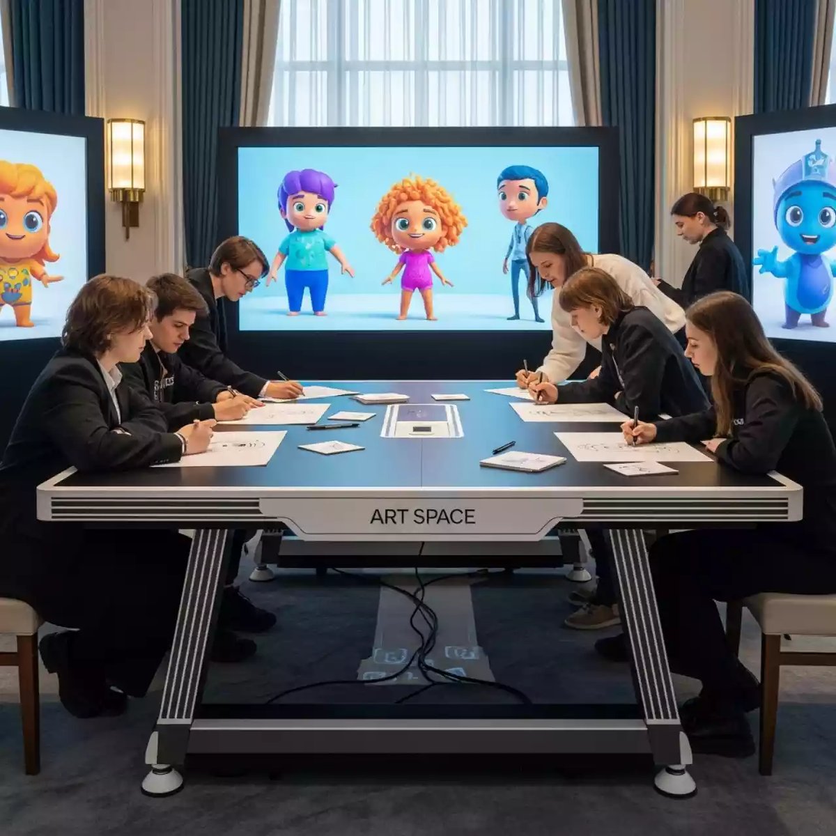 Аренда Интерактивный комплекс Olodim Ожившие рисунки со столом трансформером Стандарт в City Park Hotel Sochi — ART SPACE