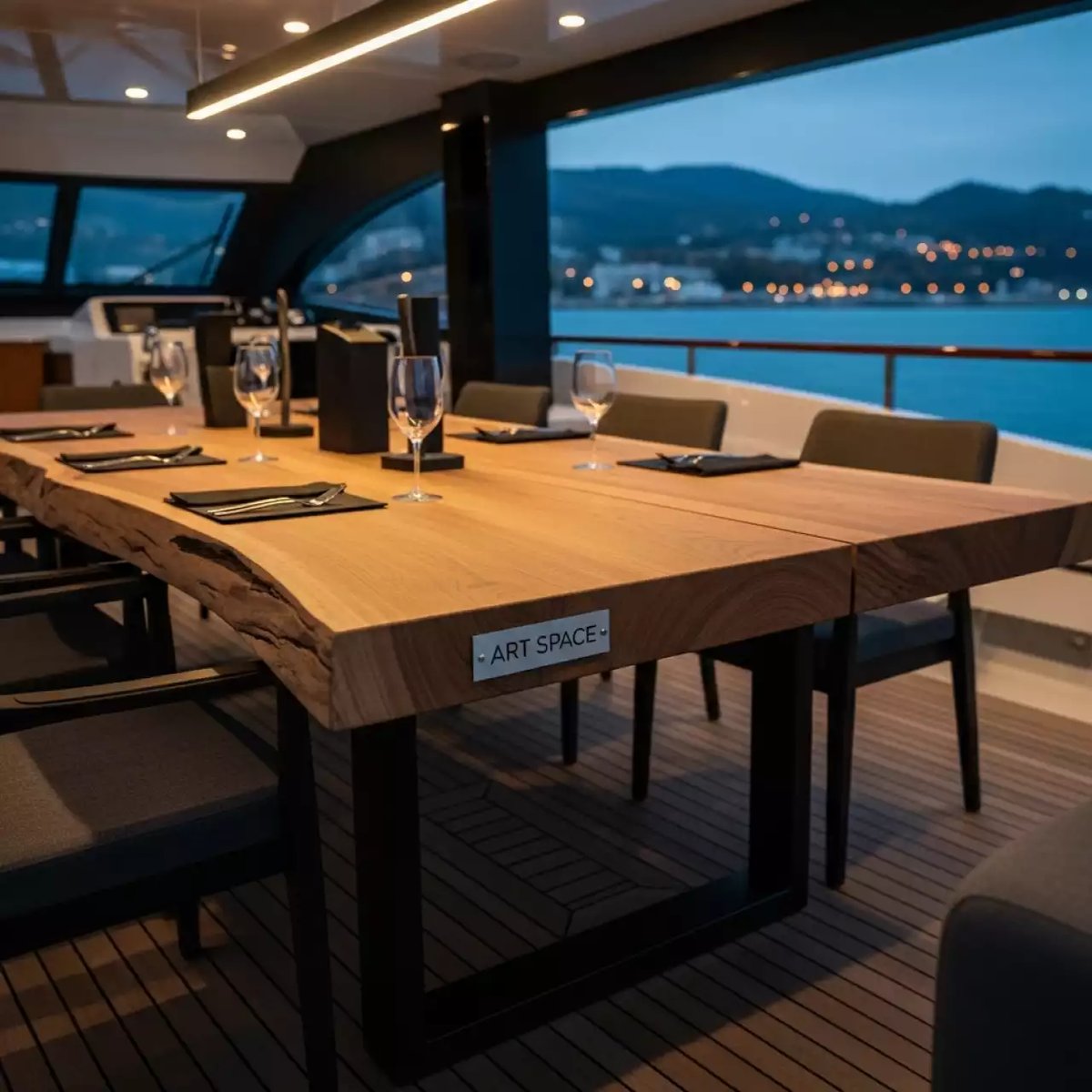 Аренда Изделия из массива на VIP-яхте (Имеретинский порт) — ART SPACE