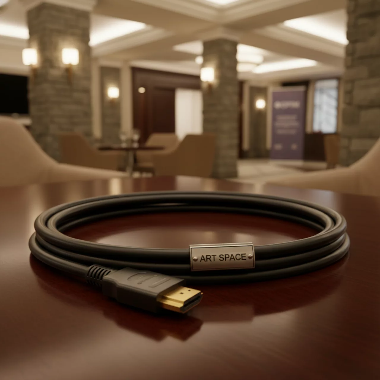 Аренда Кабель CC HDMI 10M 19M 19M 10 м черный в Поляна 1389 Отель и Спа — ART SPACE