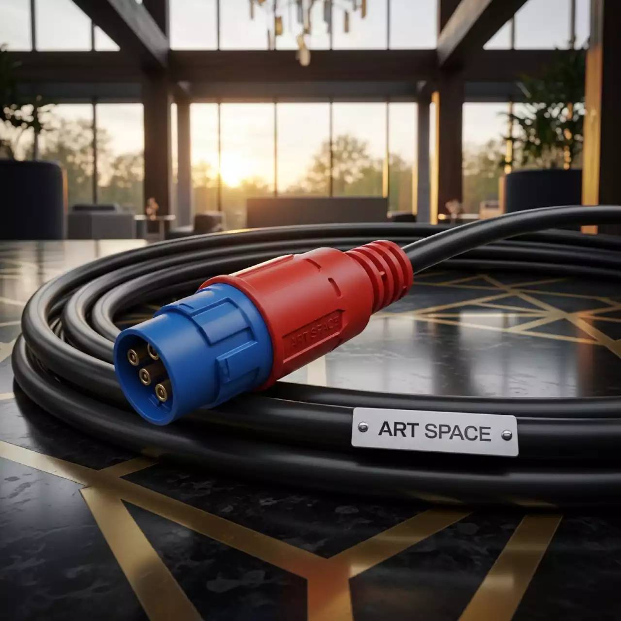 Аренда Кабель силовой 380V CEE 63A 5P IP67 5 м в ресторане «Voda» — ART SPACE