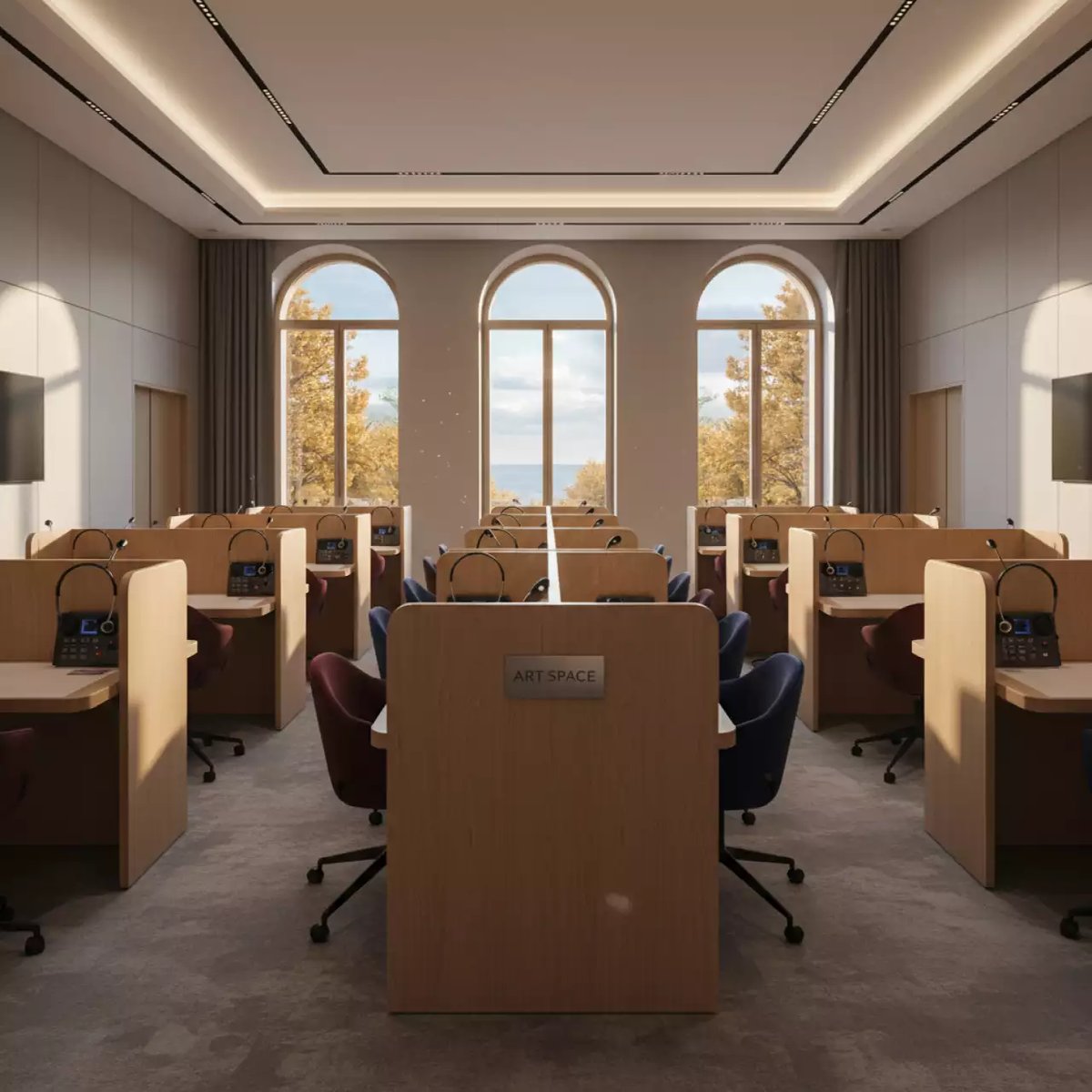 Аренда Кабинет лингафонный стационарный Диалог 1 с фигурными кабинками 20 мест в Rodina Grand Hotel & SPA — ART SPACE