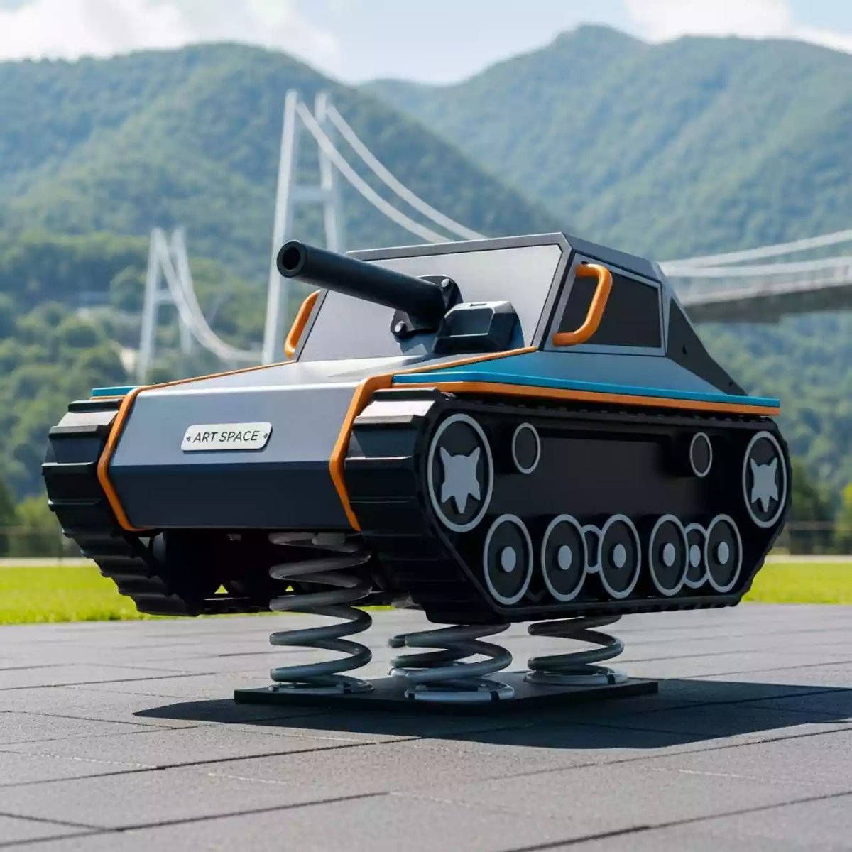 Аренда Качалка детская танк в Skypark Sochi — ART SPACE