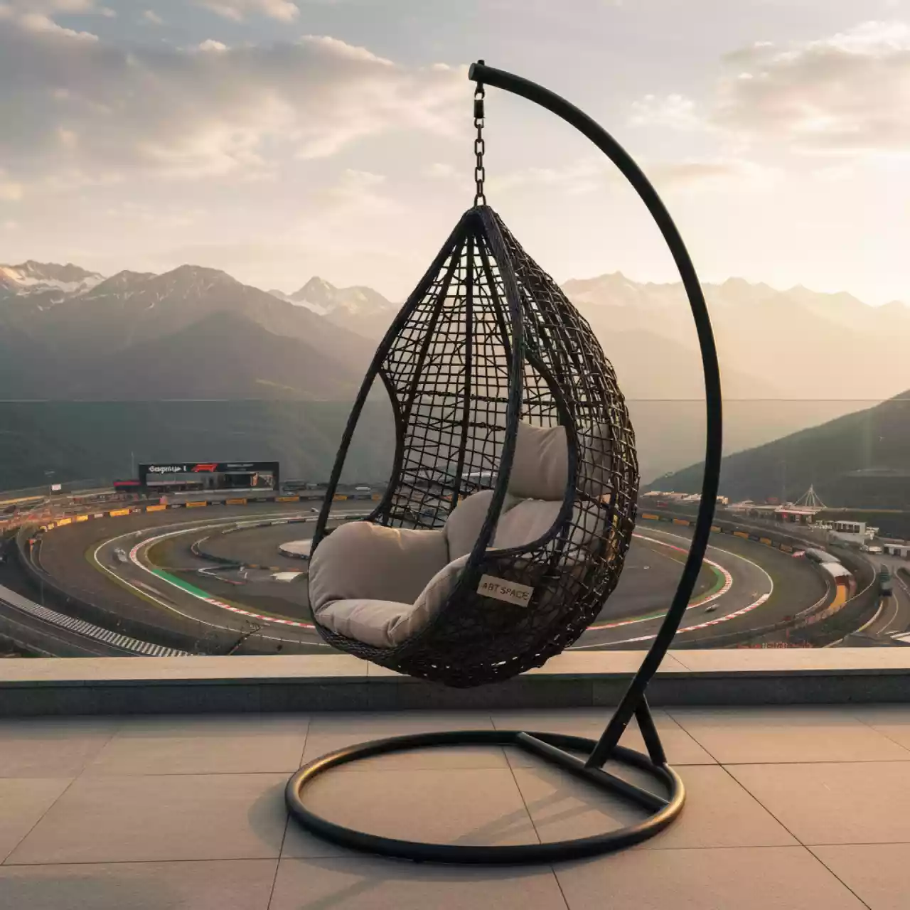 Аренда Качели подвесные плетеные ARUBA на курорте «Газпром» (Альпика) — ART SPACE