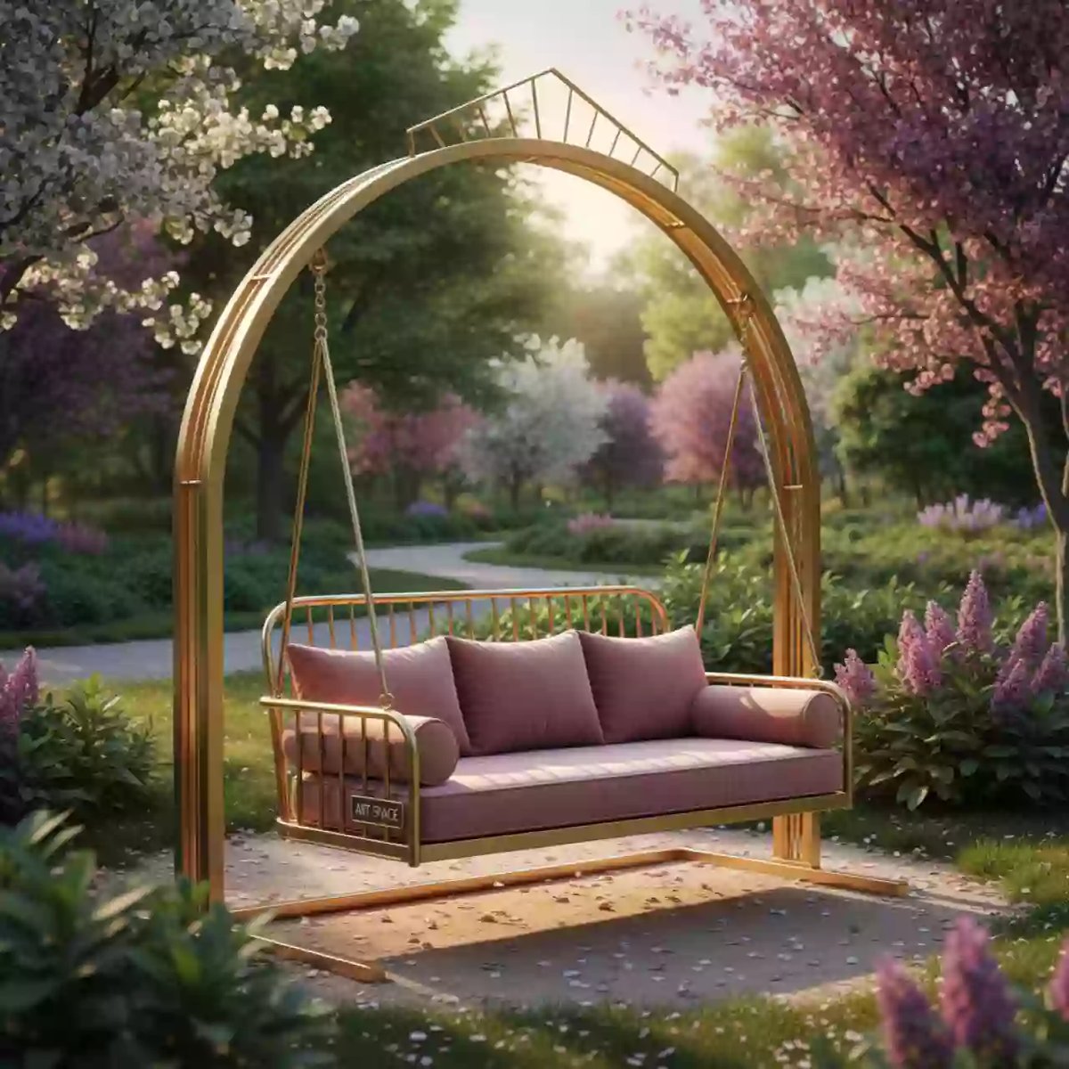 Аренда Качели розовые Le Parc Collection в парке «Ривьера» — ART SPACE