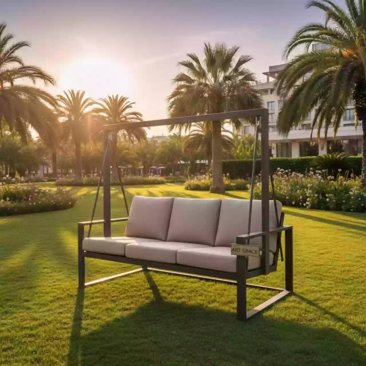 Аренда Качели садовые элитные 3 местные в Swissôtel Resort Sochi Kamelia — ART SPACE