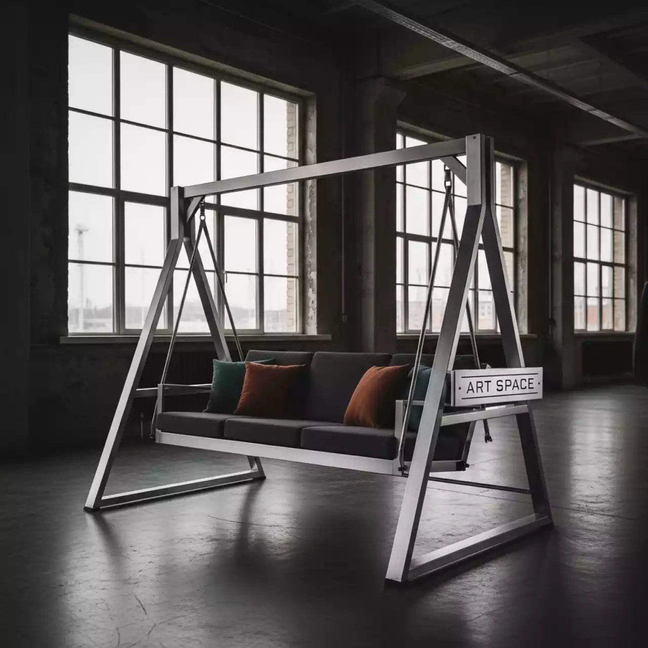Аренда Качели садовые Magnate из алюминия в зале «Чайка» (Морпорт) — ART SPACE