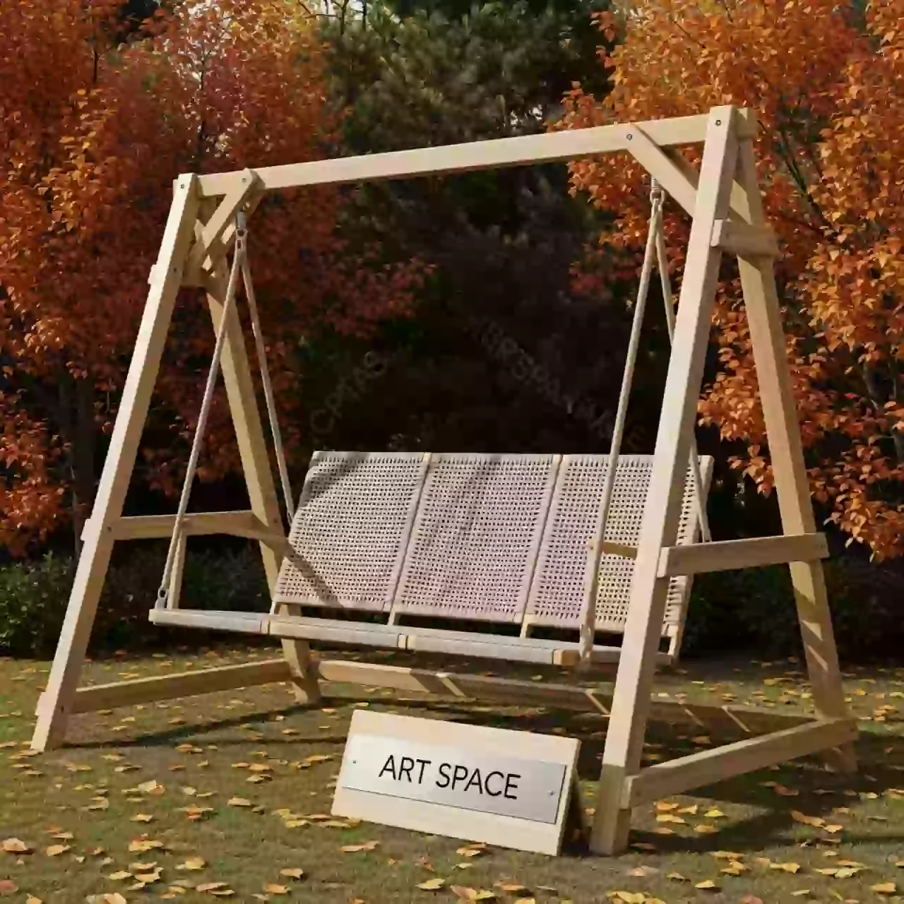 Аренда Качели садовые "Ранго" трехместные в Red Arena — ART SPACE