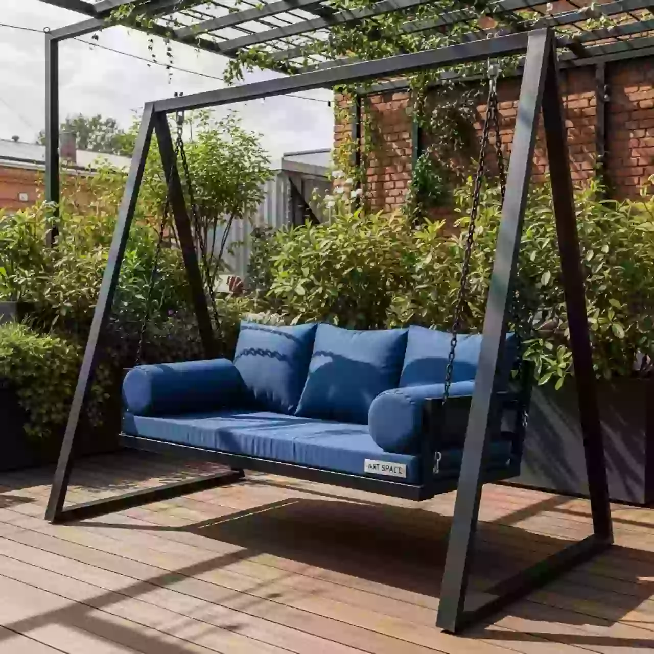 Аренда Качели синие в ресторане «Сыроварня» — ART SPACE