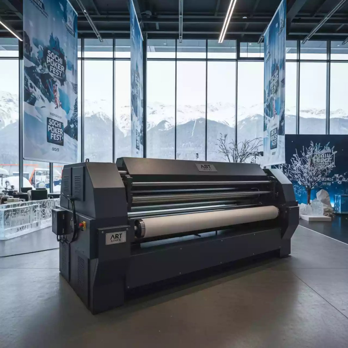 Аренда Каландровый термопресс TitanJet RTX4 1600PU 2T Skypark Sochi — ART SPACE