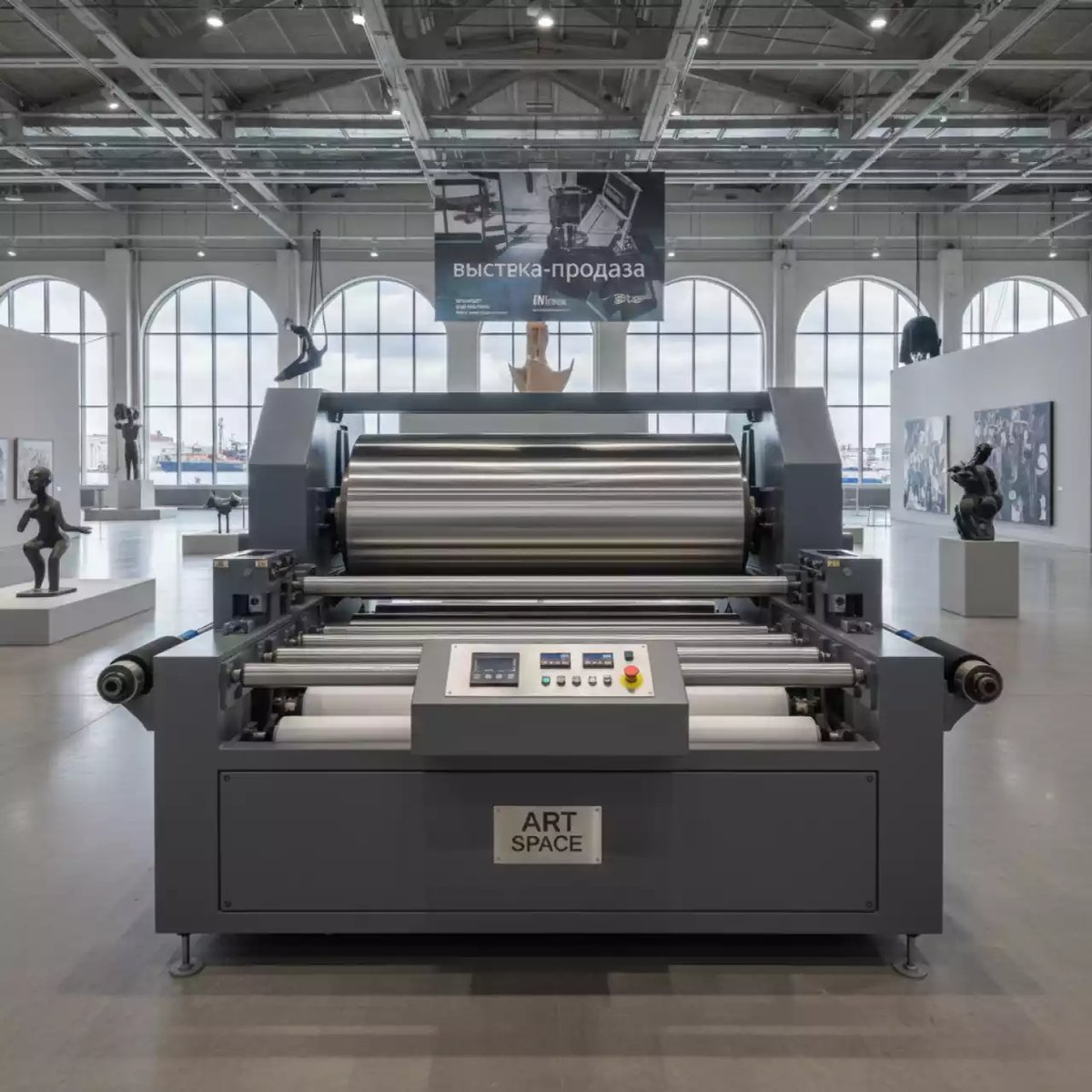 Аренда Каландровый термопресс TitanJet RTX5LM 1600TAU OTG3 1600 в зале «Чайка» (Морпорт) — ART SPACE