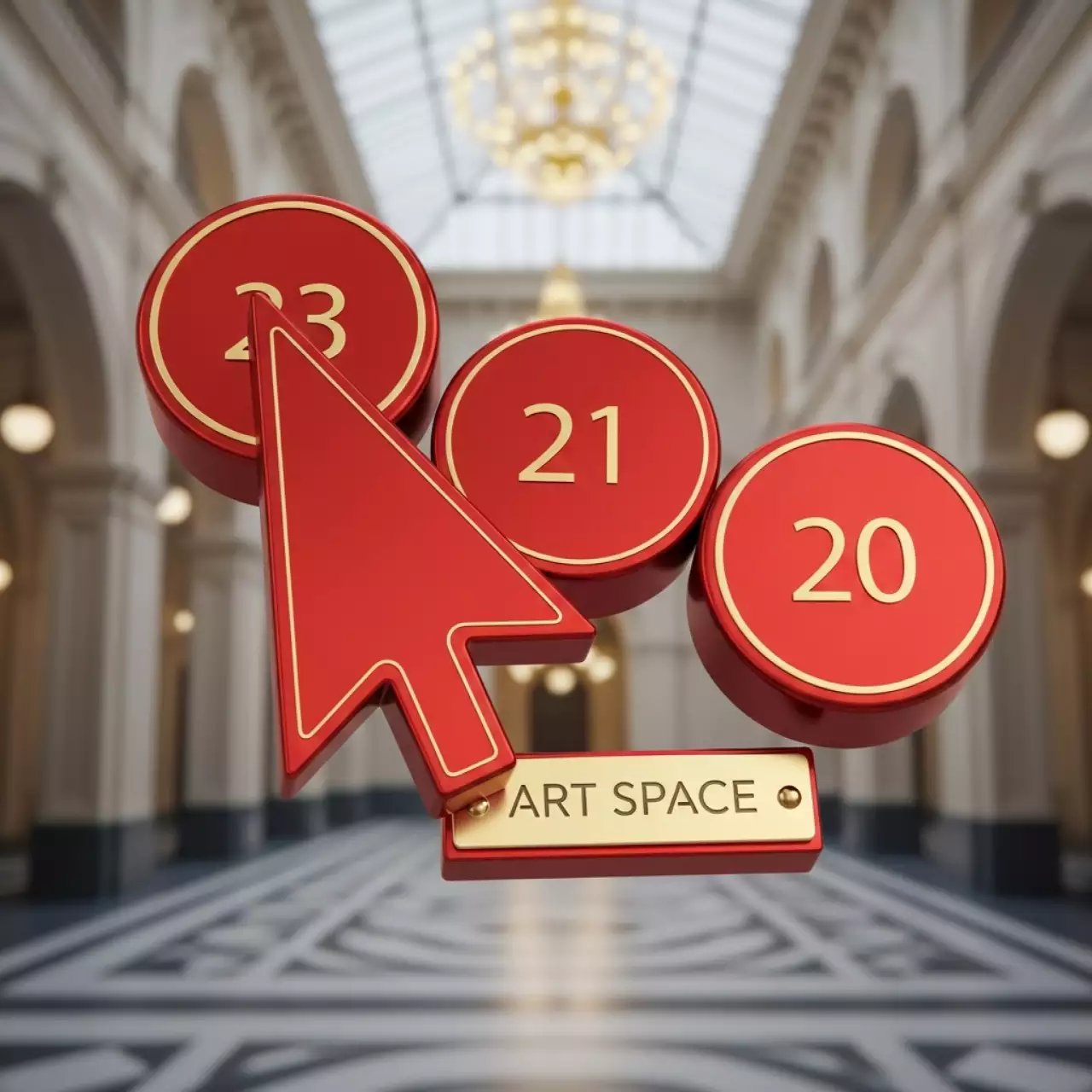 Аренда Календарные курсоры красные 3 размер в санатории «Черноморье» — ART SPACE