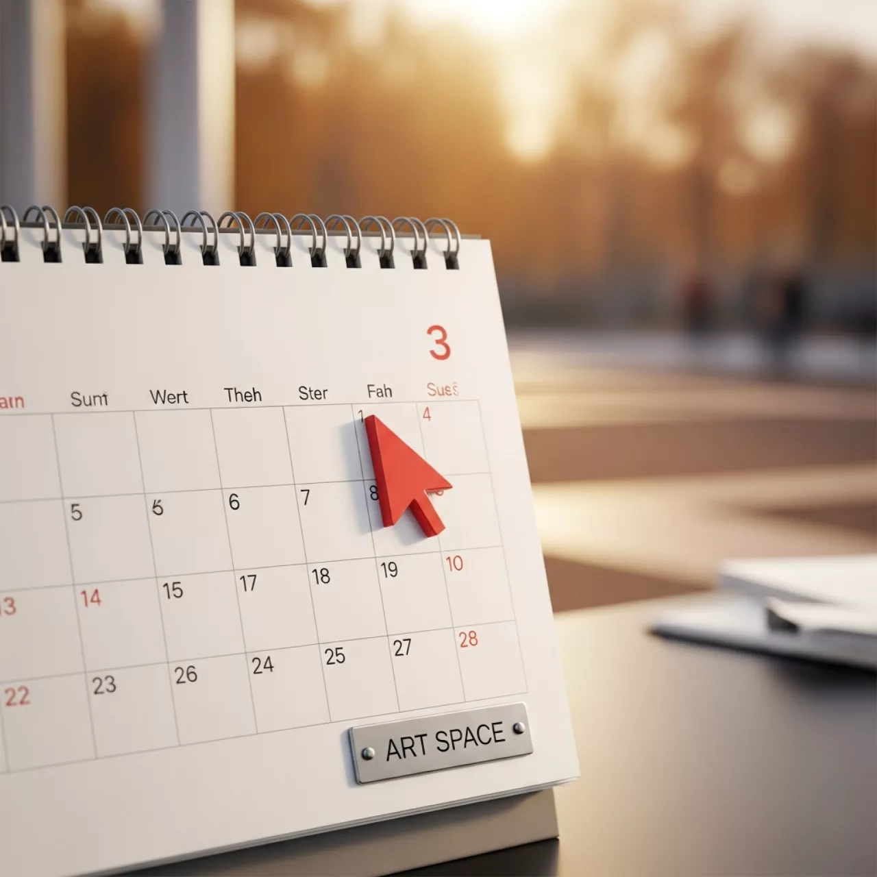 Аренда Календарные курсоры красные 3 й размер на Медальной площади — ART SPACE