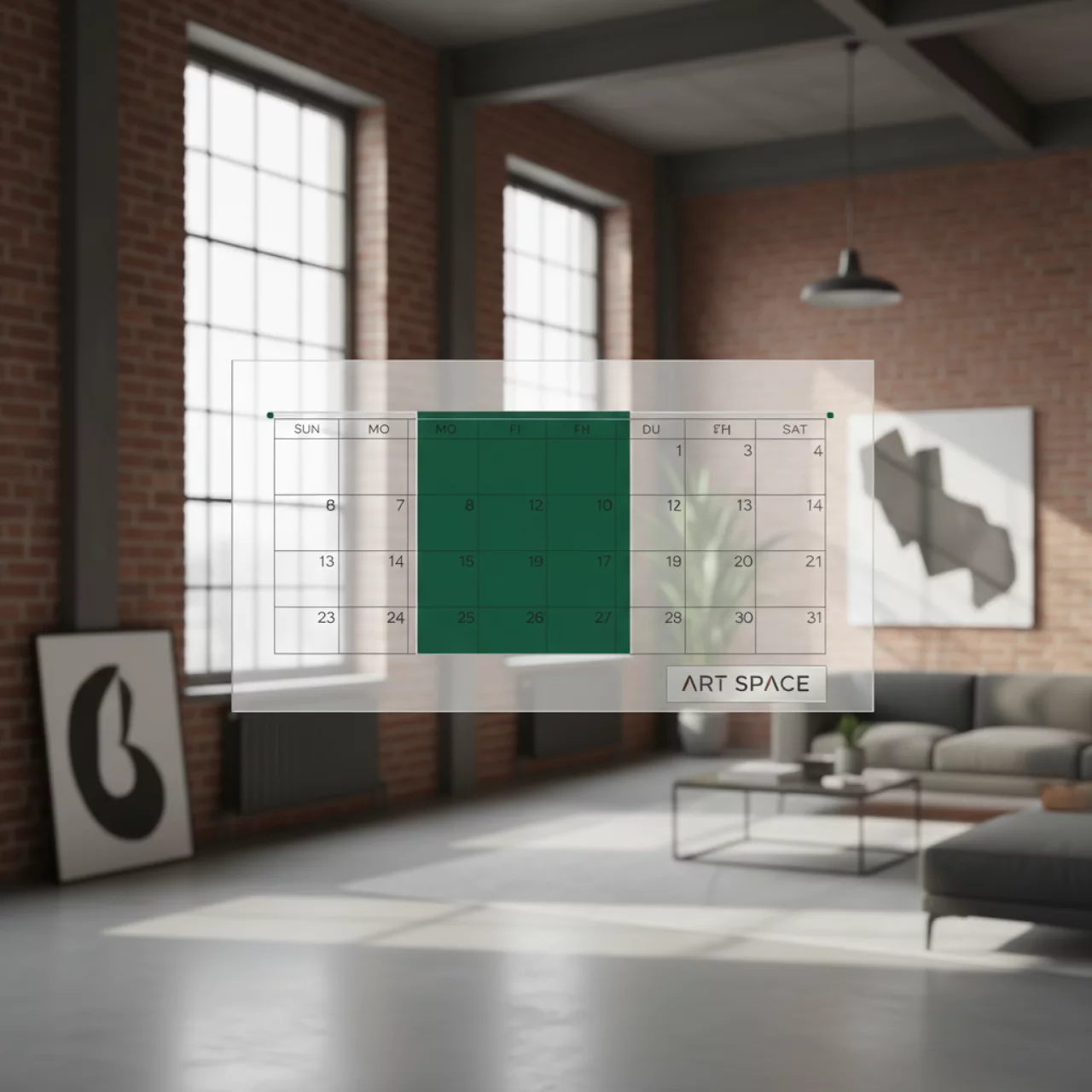 Аренда Календарные курсоры на жесткой ленте 145x296 мм зеленые в Gamma Sirius — ART SPACE