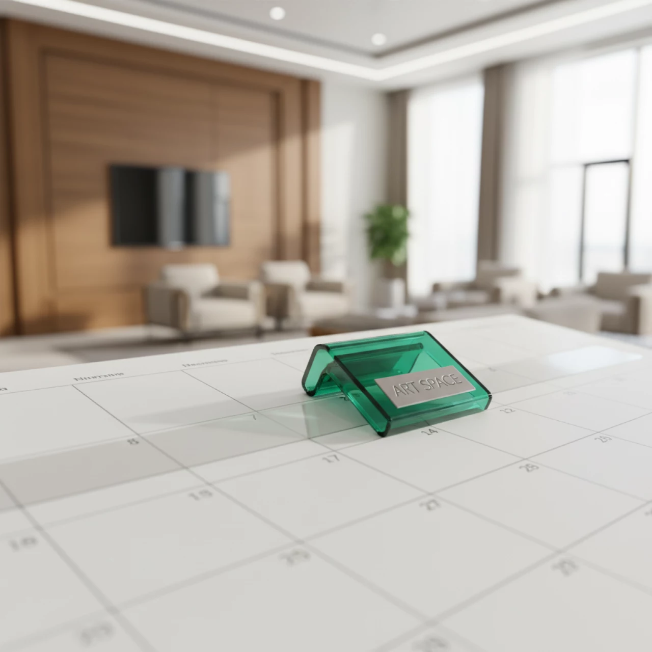 Аренда Календарные курсоры на жесткой ленте зеленые 321 350 мм в Сочи Парк Отеле — ART SPACE