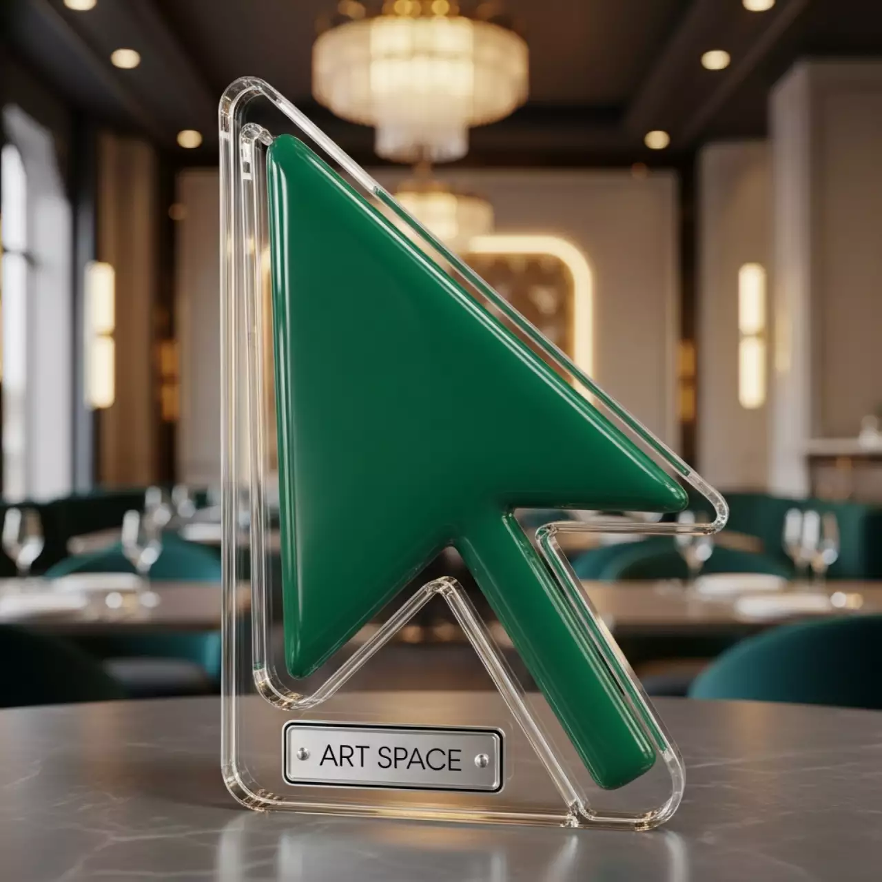 Аренда Календарные курсоры на жесткой ленте зеленые 321x350 мм в ресторане «Паруса» — ART SPACE