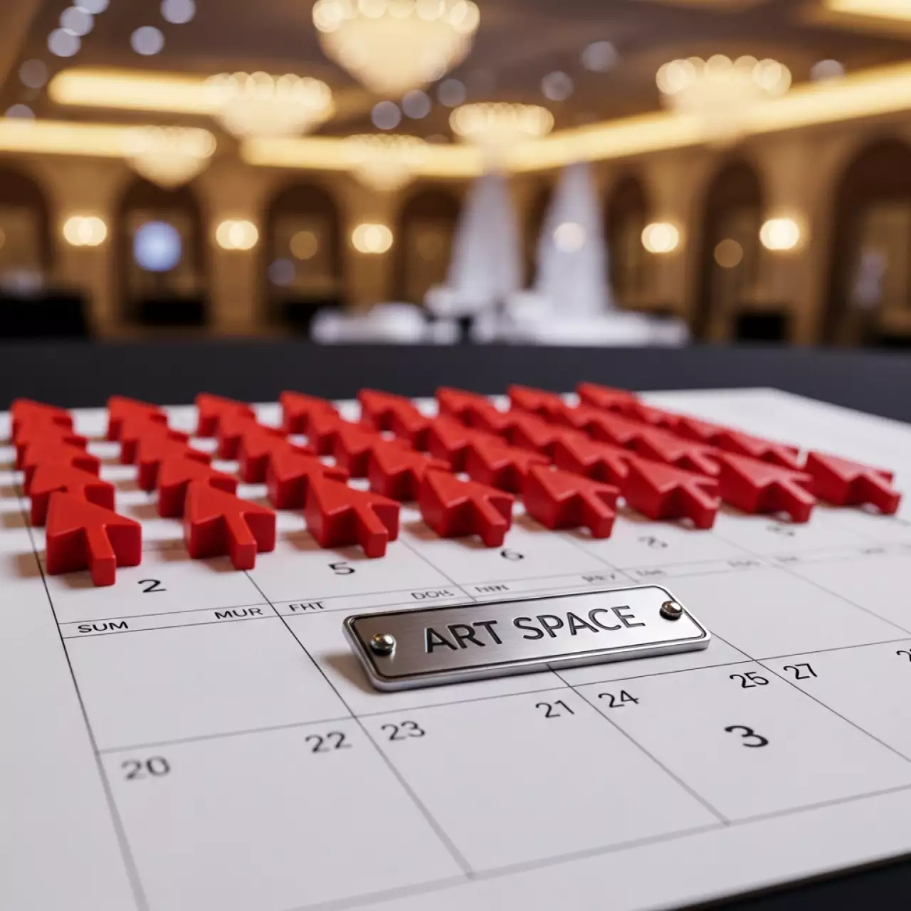 Аренда Календарные курсоры третий размер красные 100 штук в Rodina Grand Hotel & SPA — ART SPACE