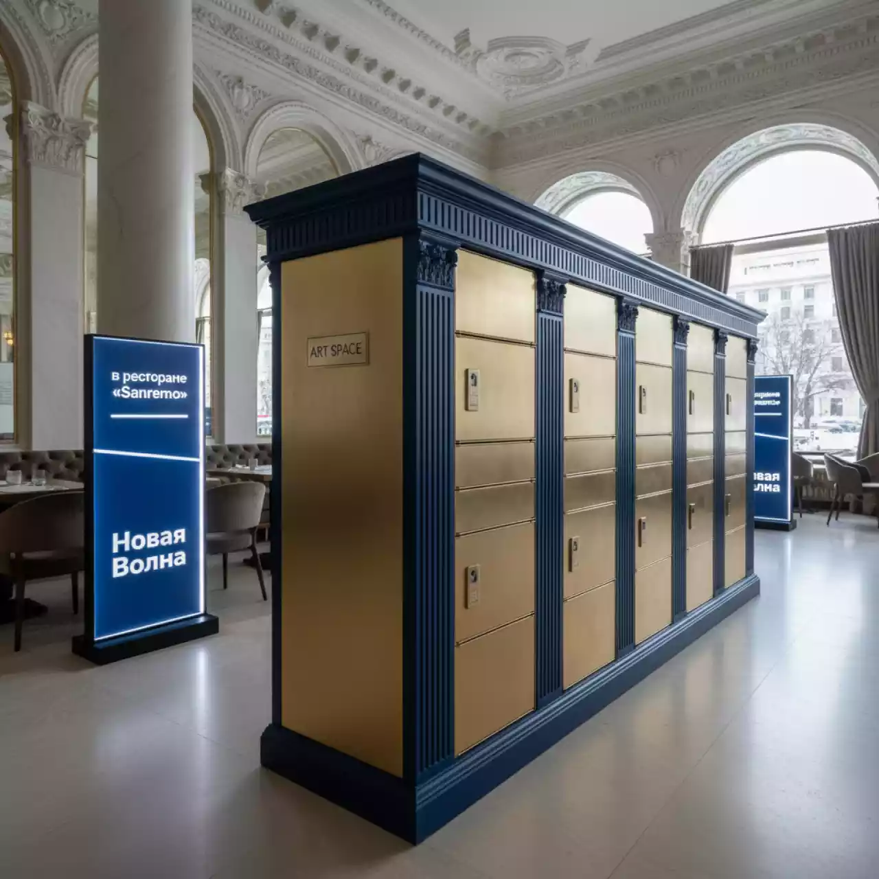 Аренда Камеры хранения или локеры для мероприятий в ресторане «Sanremo» — ART SPACE