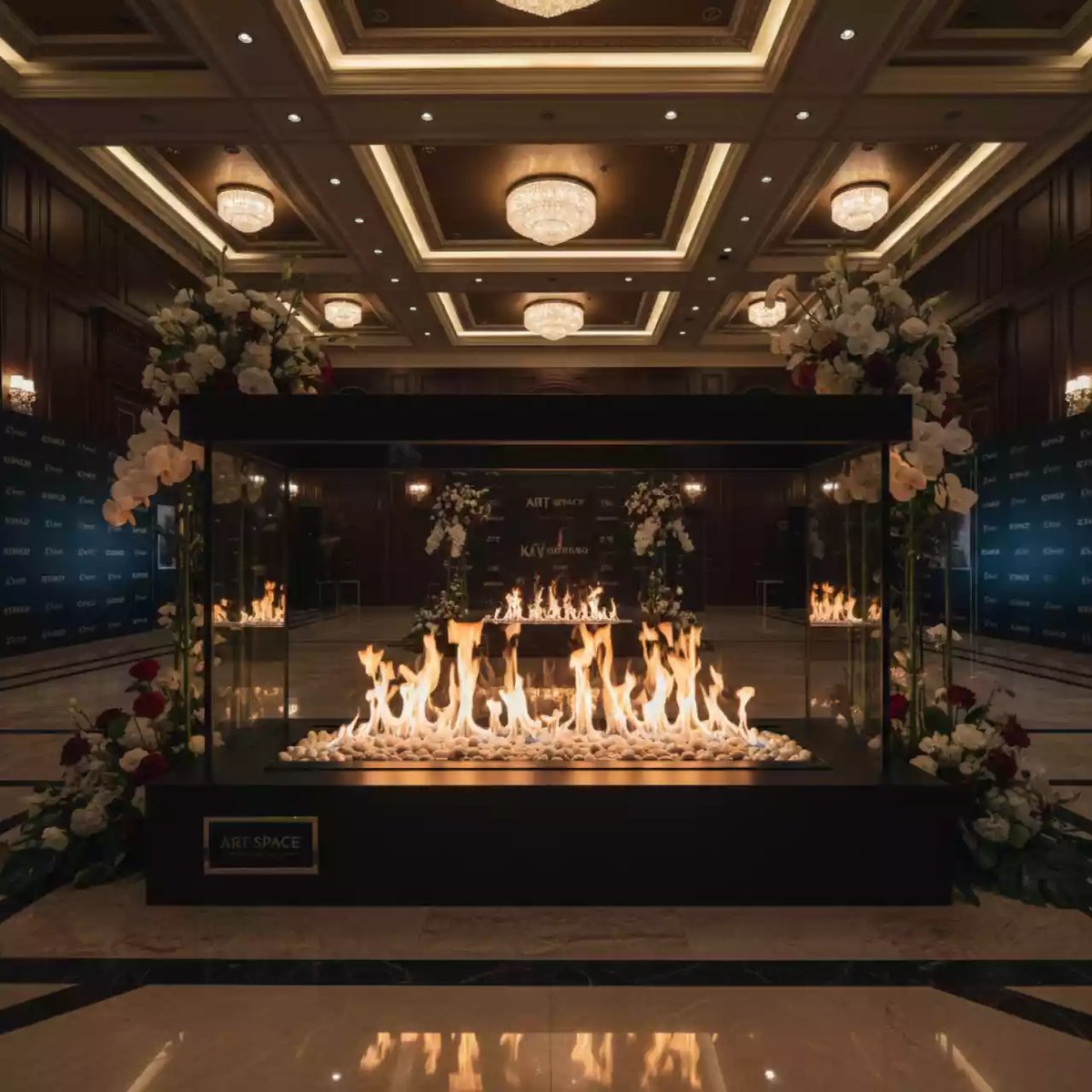 Аренда Камин газовый декоративный в казино «Сочи» — ART SPACE