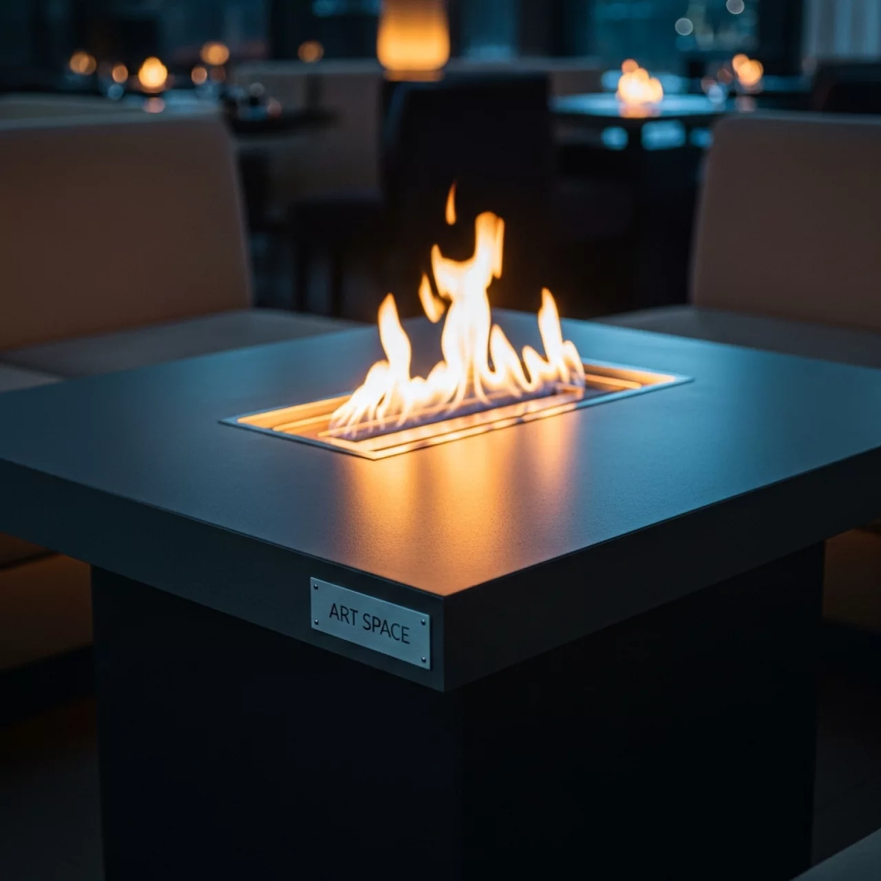 Аренда Камин стол газовый в ресторане «Voda» — ART SPACE