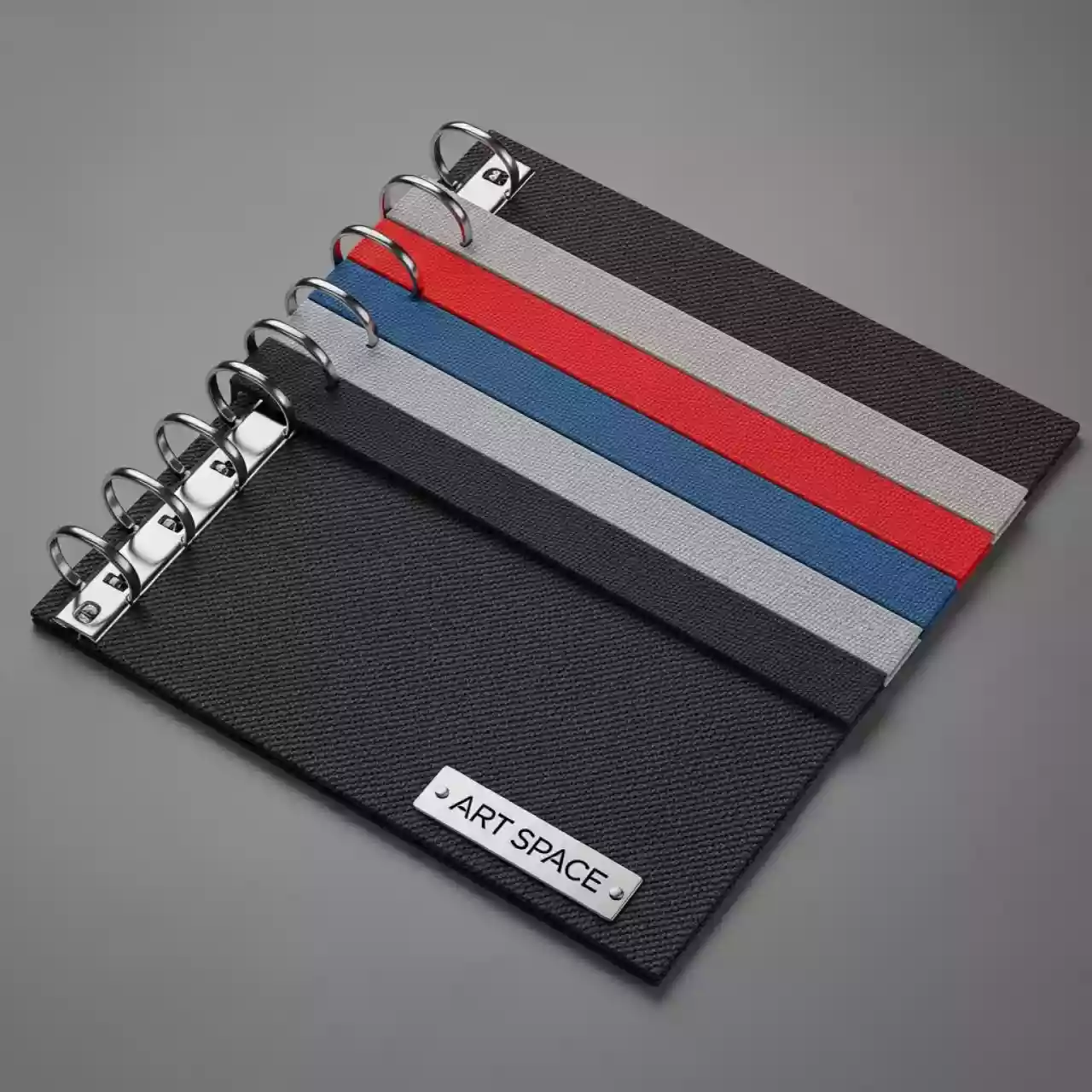 Аренда Каналы цветные черные O.CHANNEL А4 304 мм 20 мм ткань в Panorama by Mercure — ART SPACE