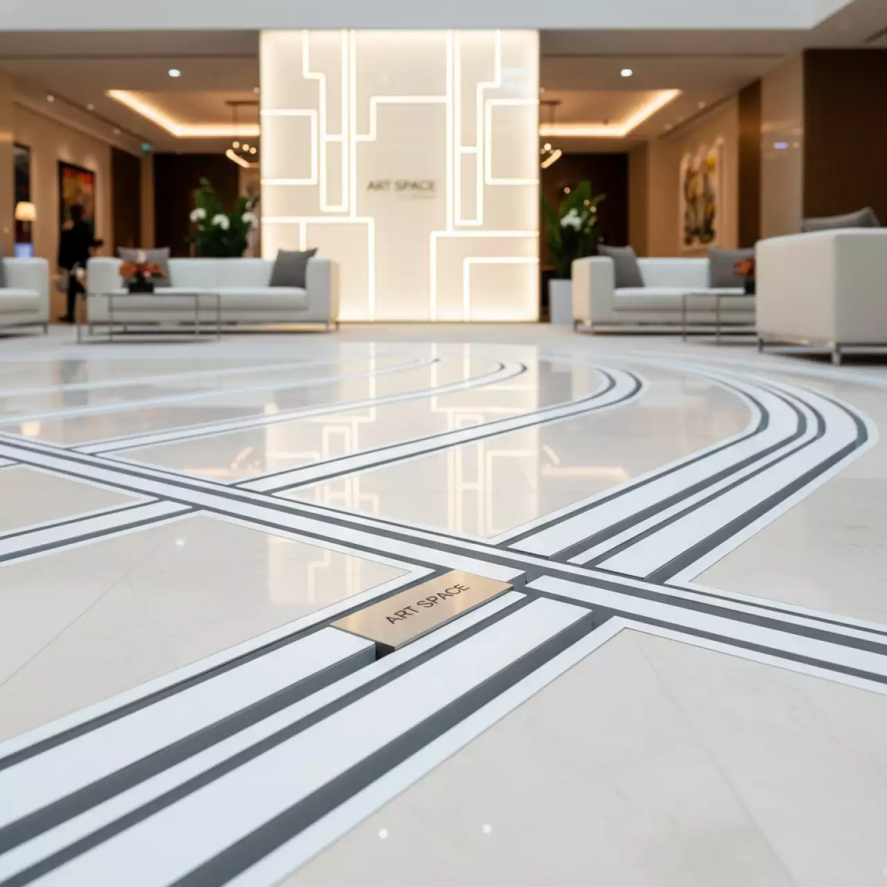 Аренда Каналы металлические O.Simple Channel 304 мм 16 мм белые в Radisson Collection Paradise — ART SPACE