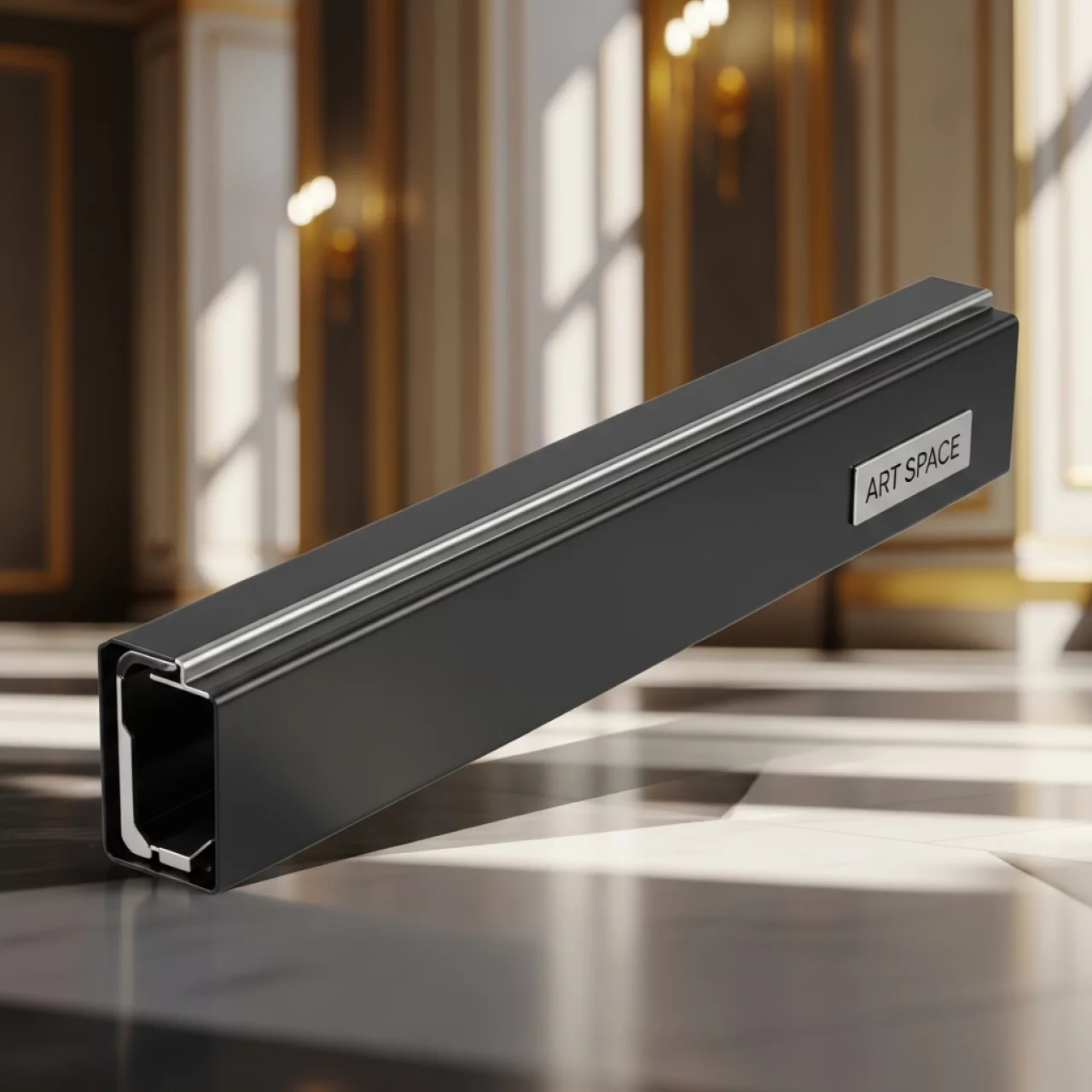 Аренда Каналы металлические O.Simple Channel А4 297 мм 7 мм черные в МФК «Горный» — ART SPACE