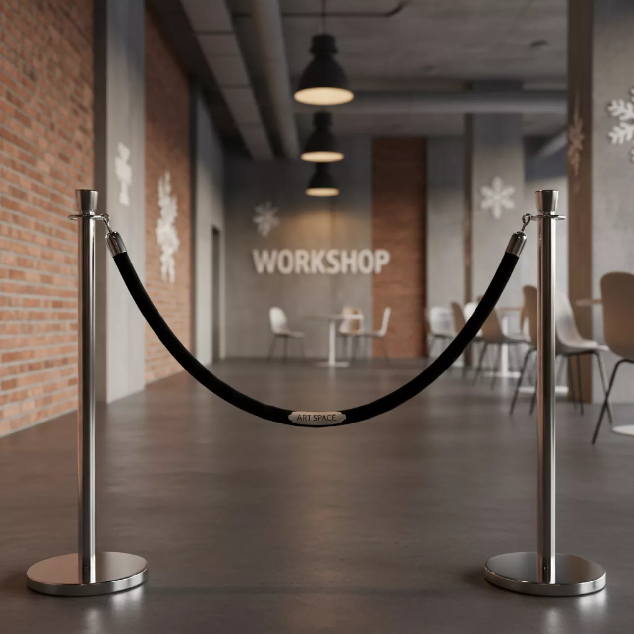 Аренда Канат бархатный черный для столбика ограждения 150 см в Radisson Blu Resort & Congress Centre — ART SPACE