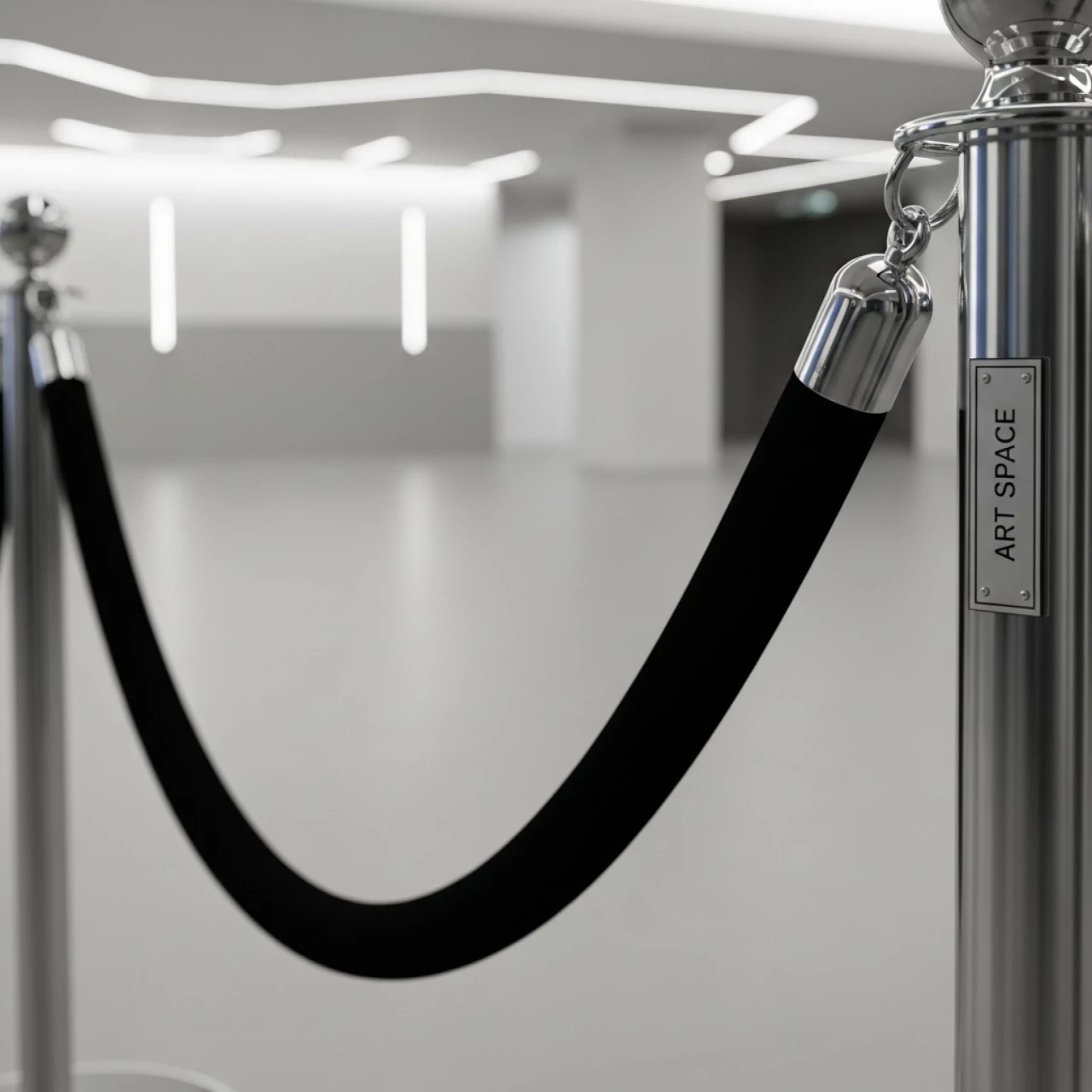 Аренда Канат бархатный черный для стойки ограждения 150 см в санатории «Русь» — ART SPACE