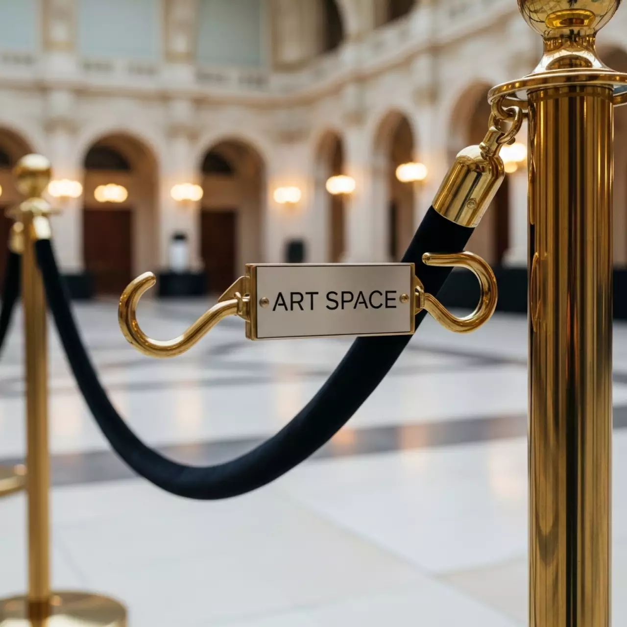 Аренда Канат бархатный для столбика ограждения черный 150 см в усадьбе Голицына — ART SPACE