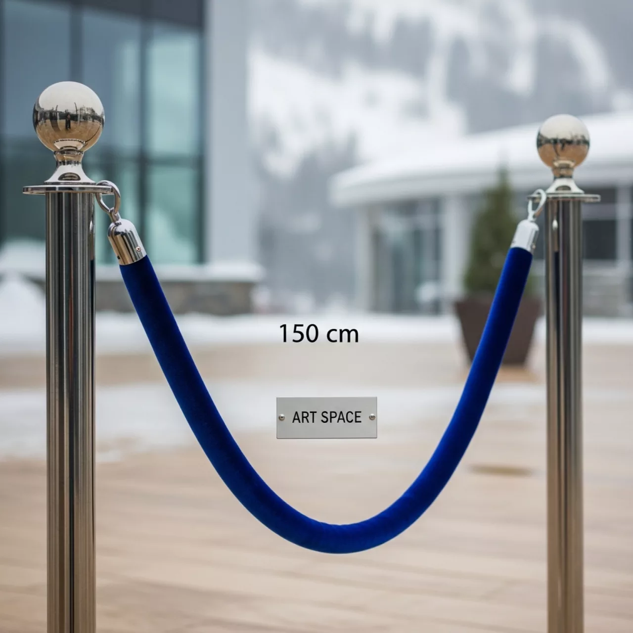 Аренда Канат бархатный для столбика ограждения синий 150 см на курорте «Газпром» (Альпика) — ART SPACE