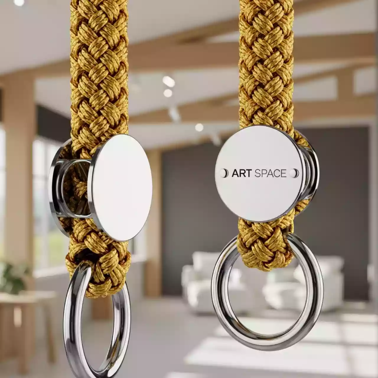 Аренда Канат золотой с круглой хромированной оконцовкой в санатории «Октябрьский» — ART SPACE