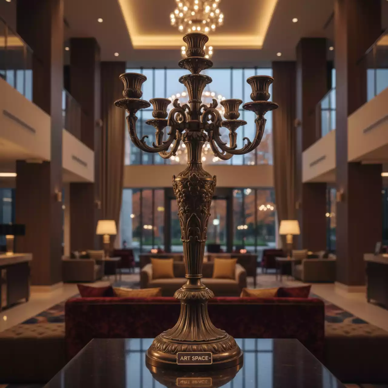 Аренда Канделябр бронзовый в Mövenpick Hotel — ART SPACE