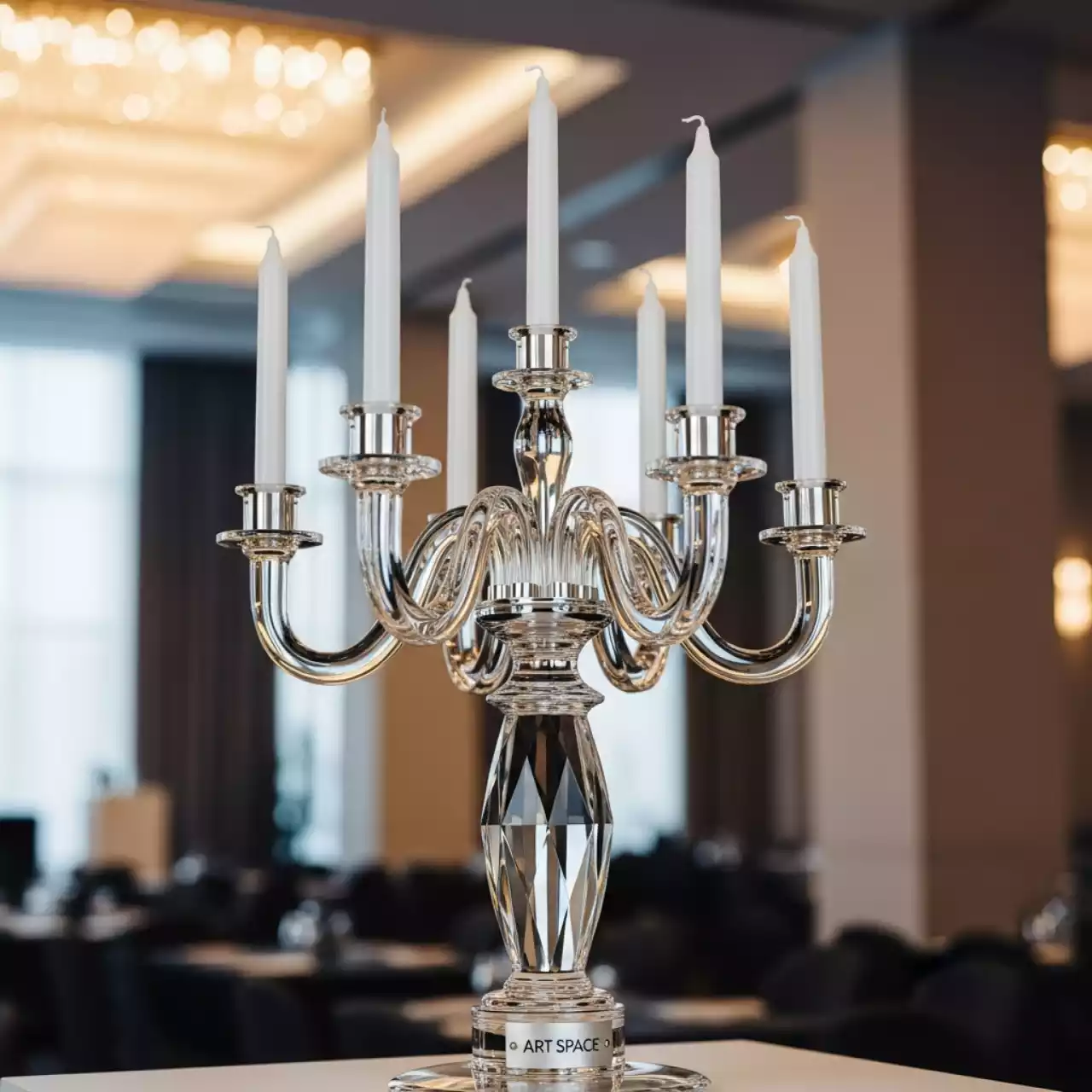 Аренда Канделябр Фесон на 5 свечей хрустальный в Courtyard by Marriott Sochi — ART SPACE