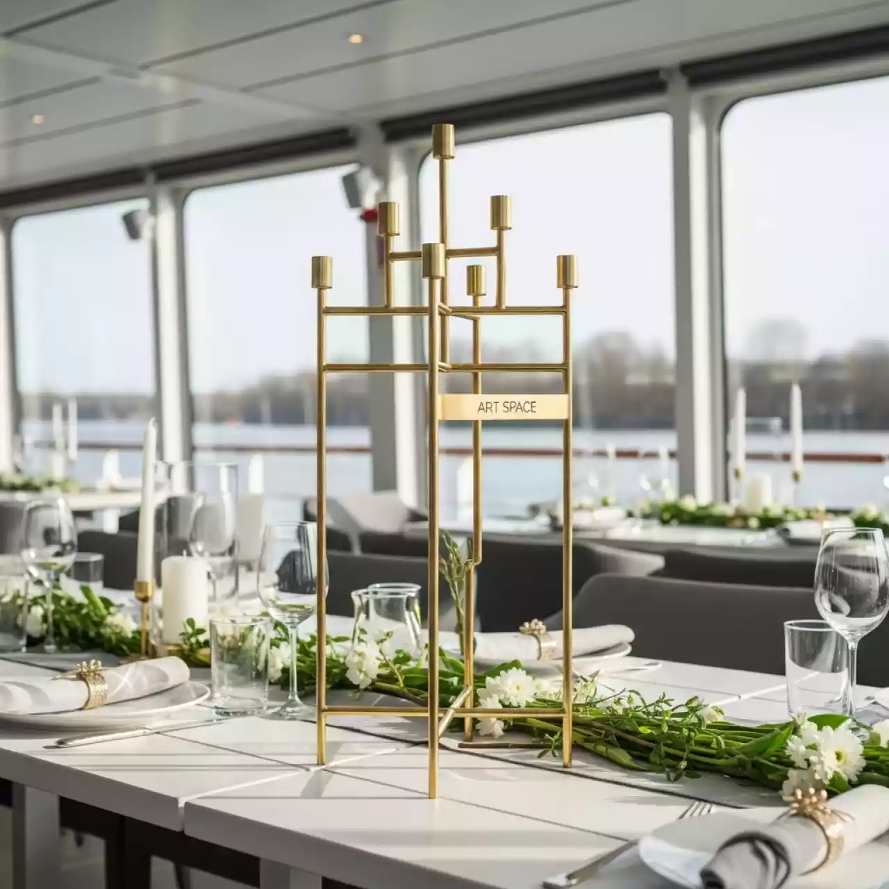 Аренда Канделябр GOLD на теплоходе «Дагомыс» — ART SPACE