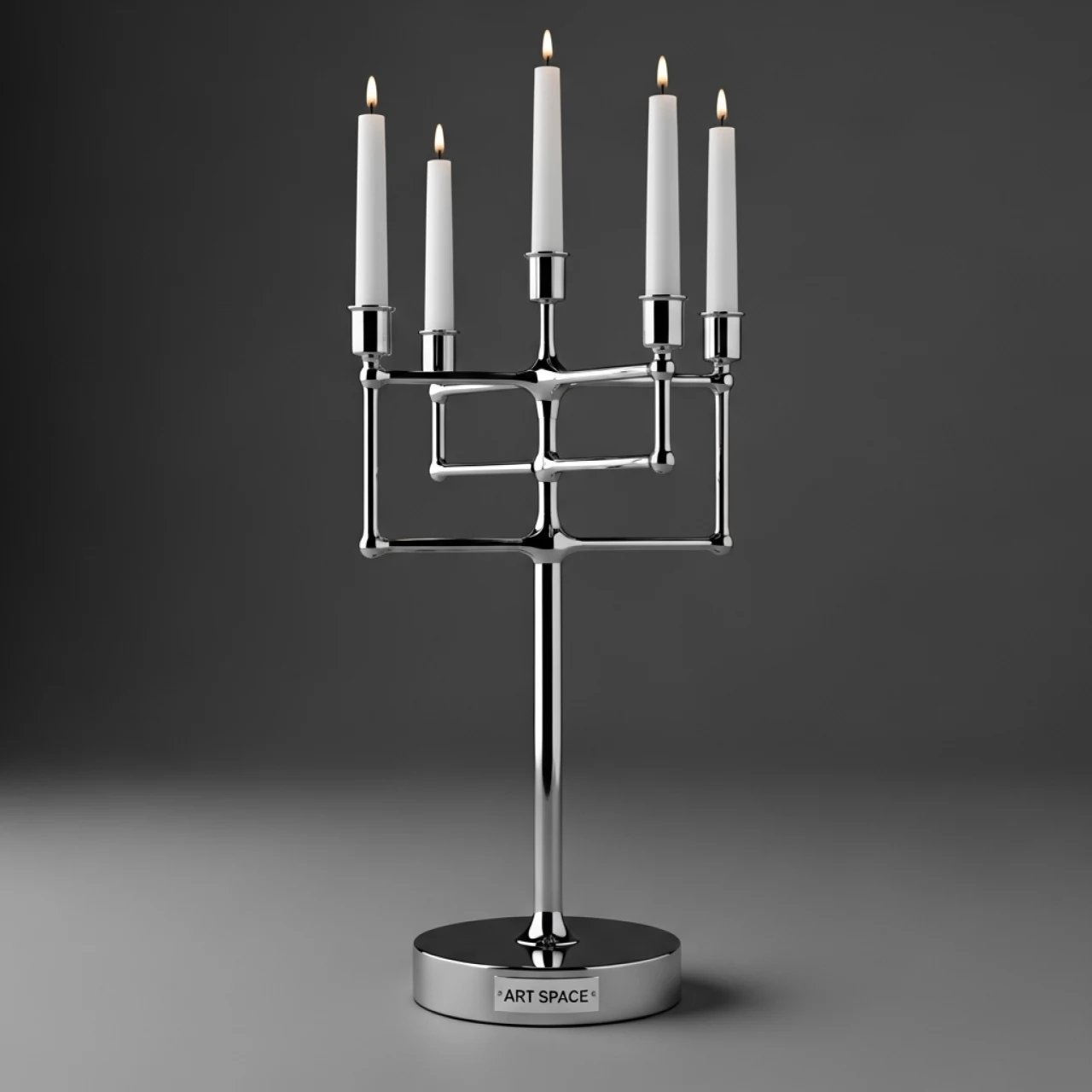 Аренда Канделябр хром 40 см в Университете «Сириус» — ART SPACE
