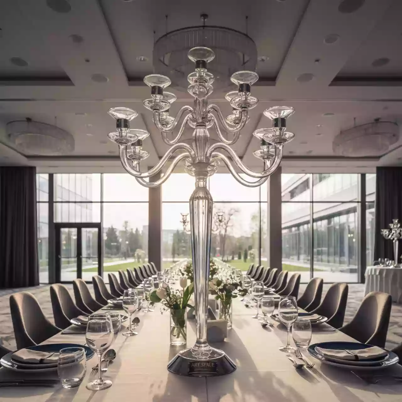 Аренда Канделябр хрустальный 9 свечей в санатории «Октябрьский» — ART SPACE