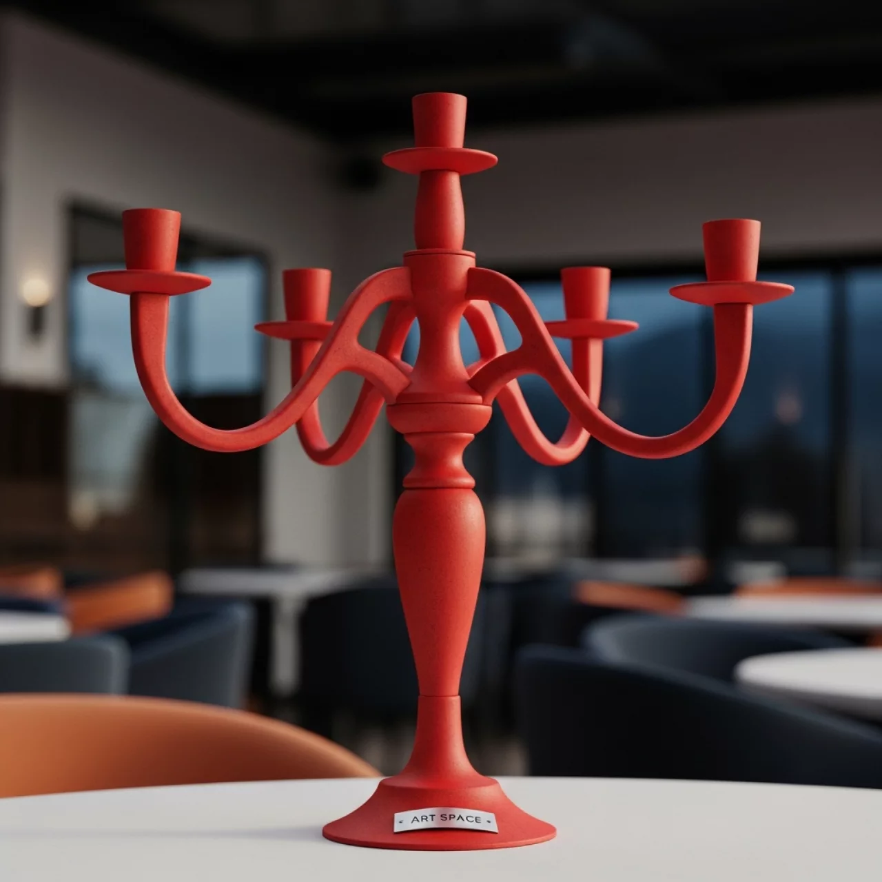 Аренда Канделябр красный в ресторане «La Terrazza» — ART SPACE