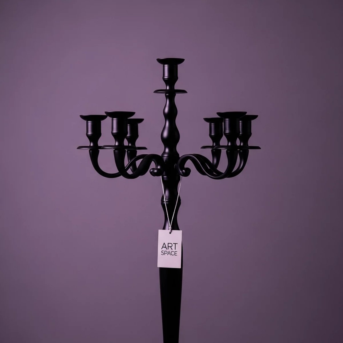 Аренда Канделябр на 5 рожков черный высота 76 см в Университете «Сириус» — ART SPACE