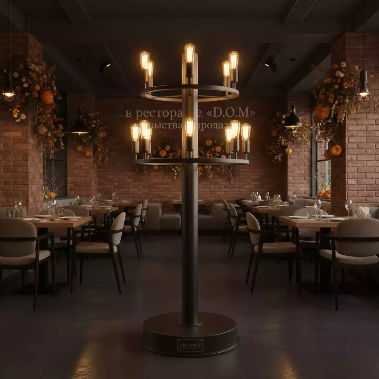 Аренда Канделябр напольный электрический 10 ламп в ресторане «D.O.M» — ART SPACE