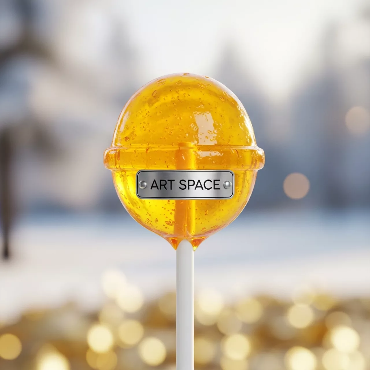 Аренда Карамель на палочке желтая в Mövenpick Hotel — ART SPACE