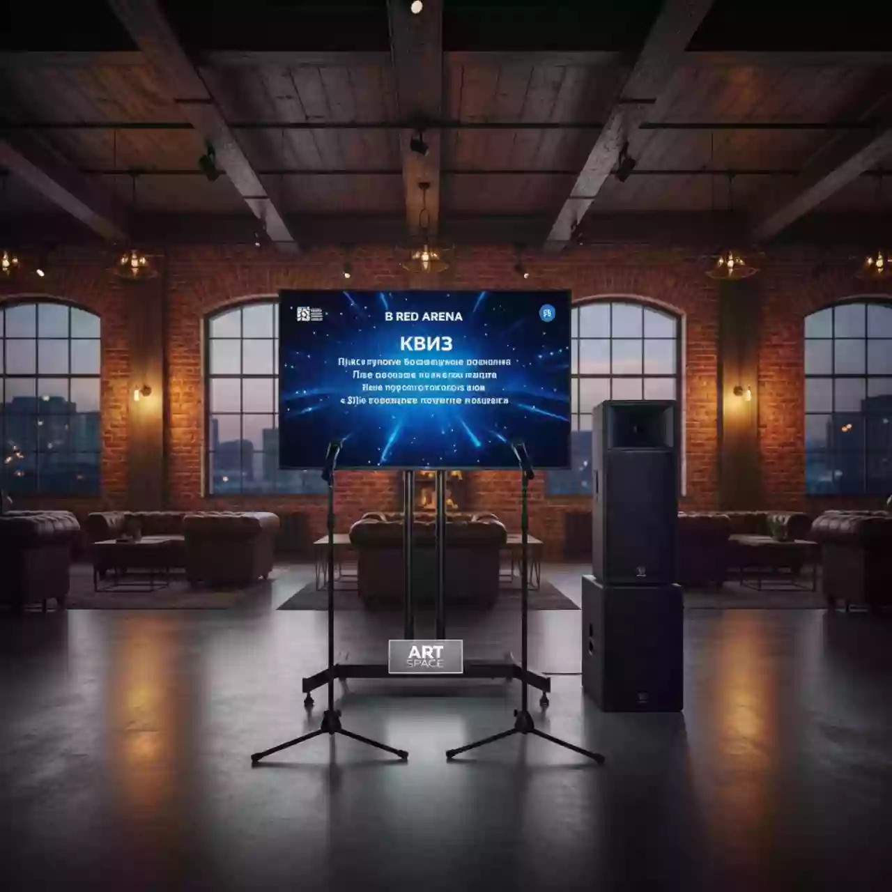 Аренда Караоке с ТВ 50 дюймов и колонкой 1,5 кВт в Red Arena — ART SPACE