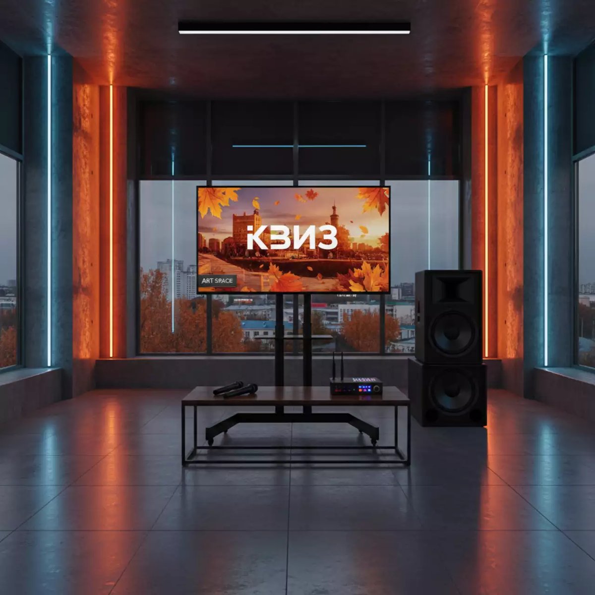 Аренда Караоке с ТВ 50 дюймов колонкой 3 кВт в казино «Сочи» — ART SPACE