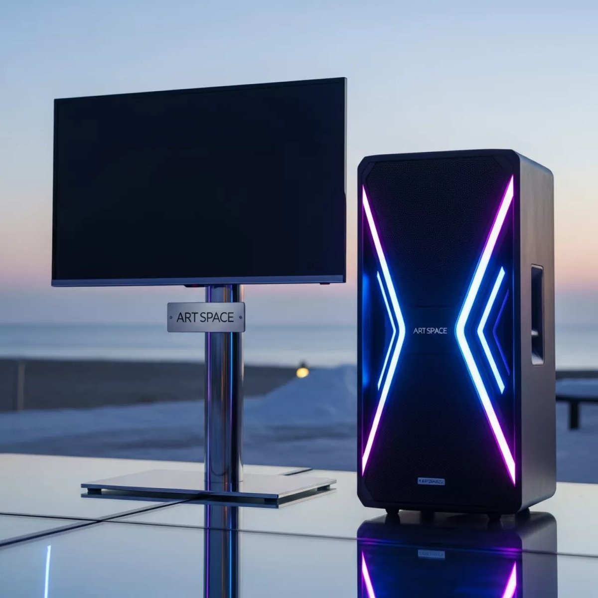 Аренда Караоке с ТВ 50" колонкой 1,5 кВт на пляже «Мандарин» — ART SPACE