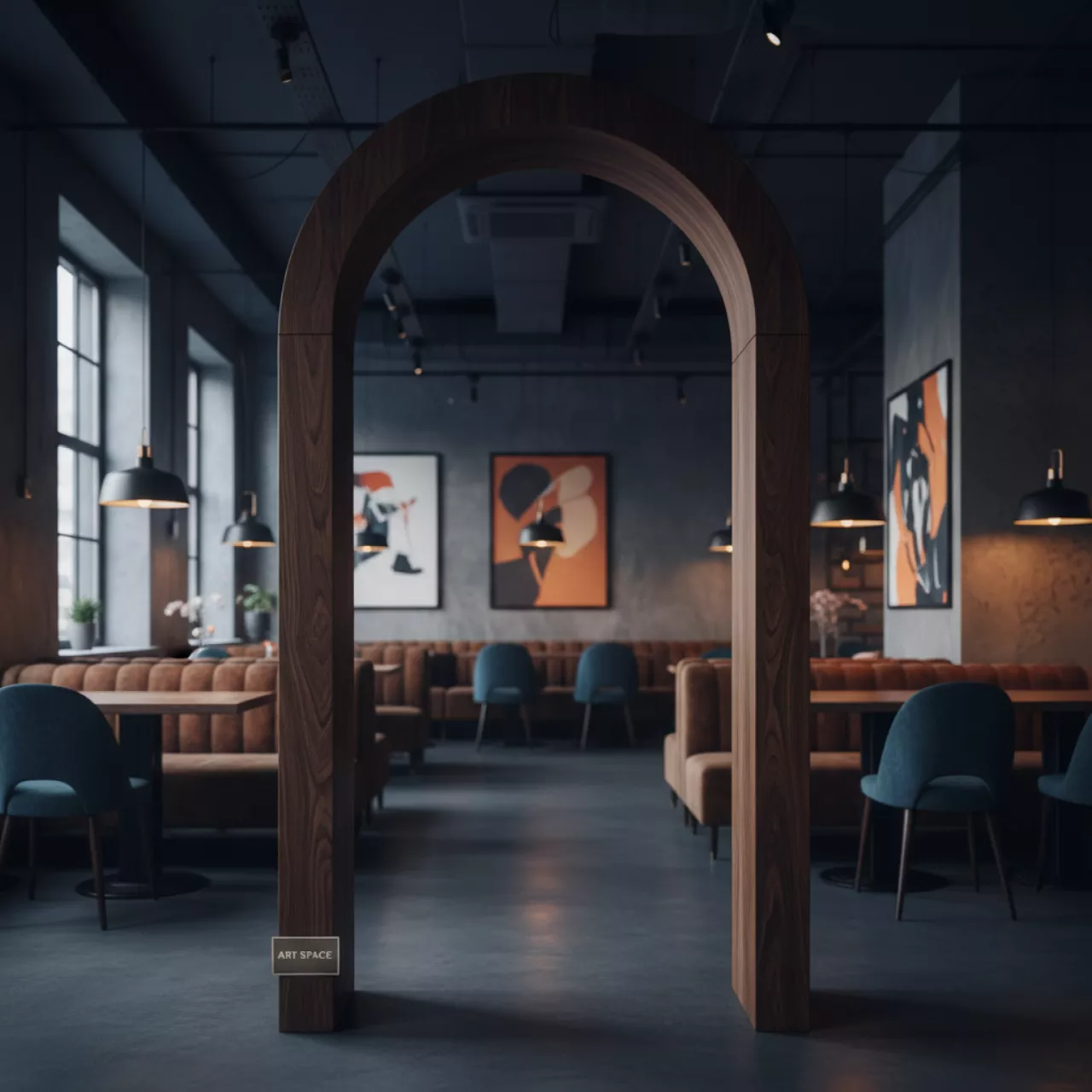 Аренда Каркас арки деревянный в ресторане «Brunello» — ART SPACE