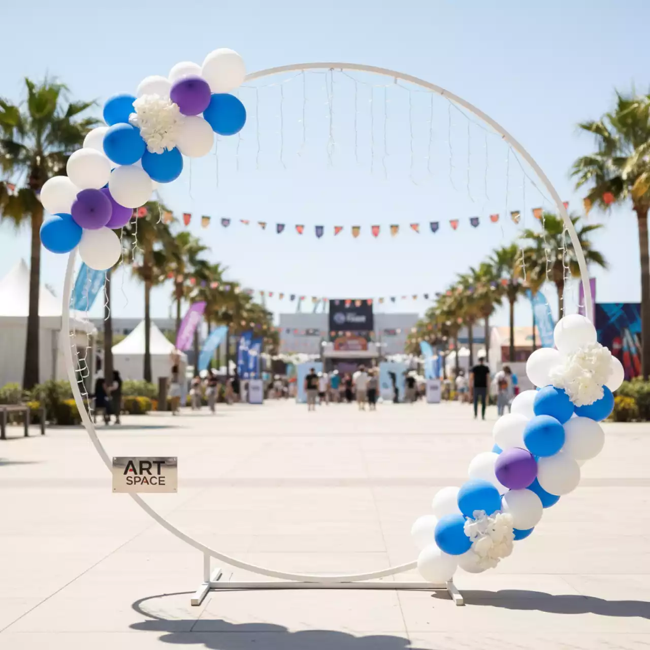 Аренда Каркас арки круглый d 2,1 м металл белый в Courtyard by Marriott Sochi — ART SPACE