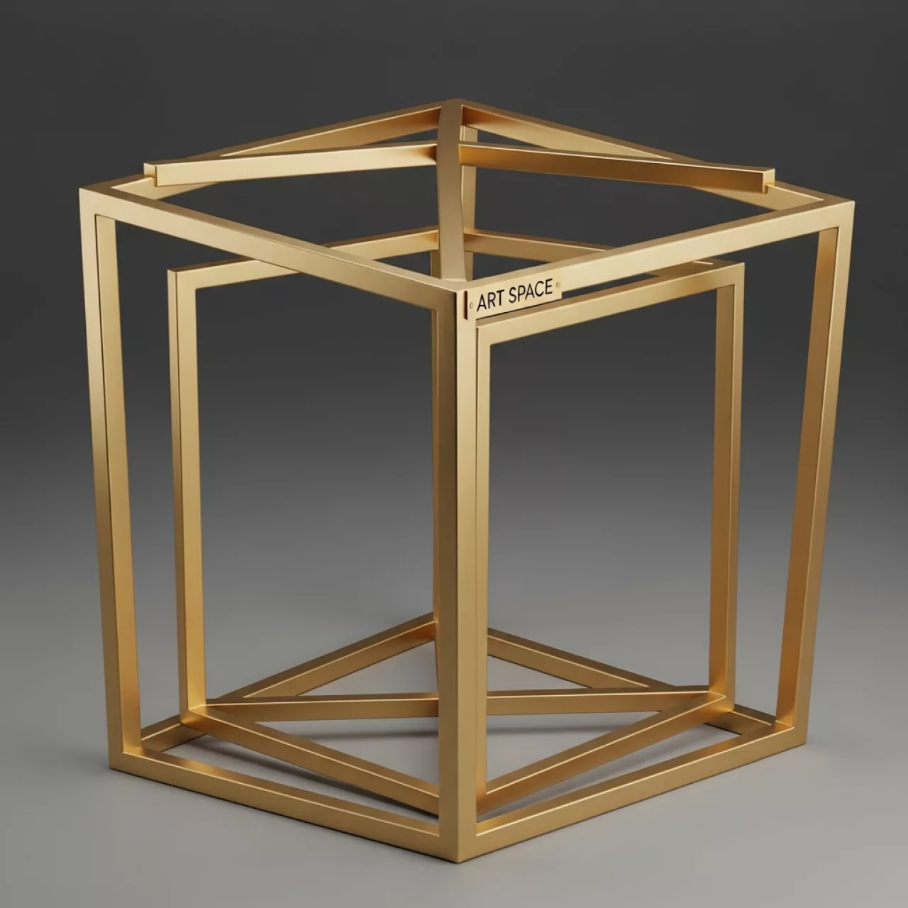 Аренда Каркас куб металлический золотой в санатории «Черноморье» — ART SPACE