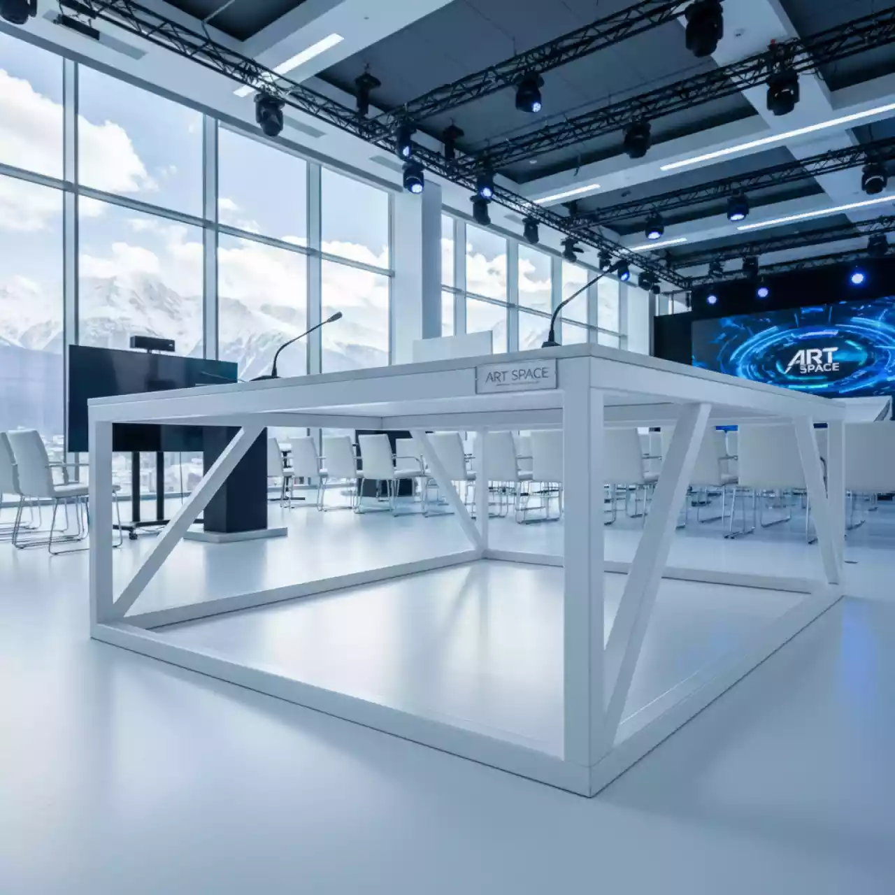 Аренда Каркас стола металлический «Лидер 2» белый в Rixos Krasnaya Polyana — ART SPACE