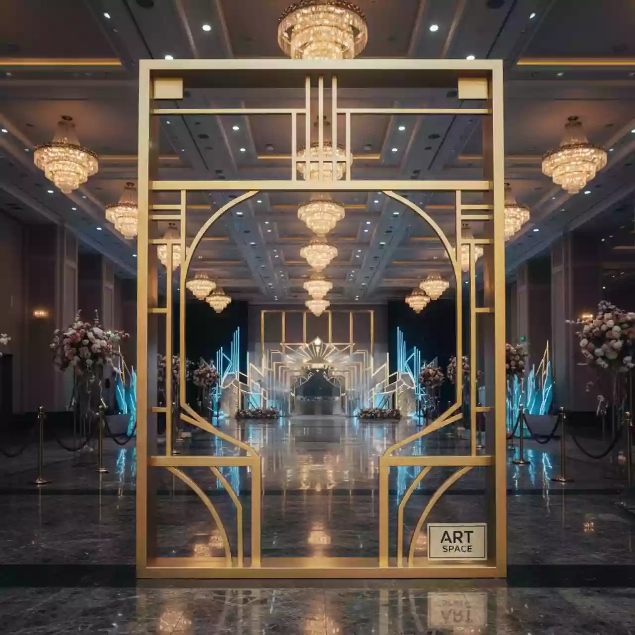 Аренда Каркас золотой 3х4 м в Delta Sirius — ART SPACE