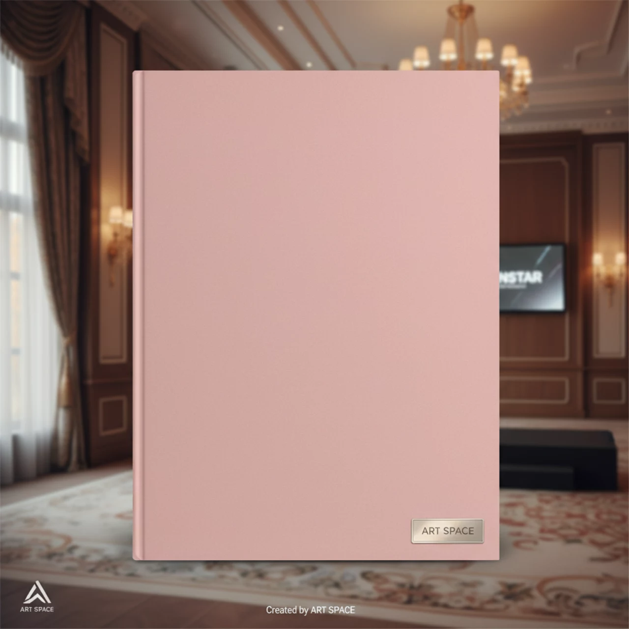 Аренда Картонная обложка для переплета кожа A4 розовая в Гранд Отель Поляна — ART SPACE